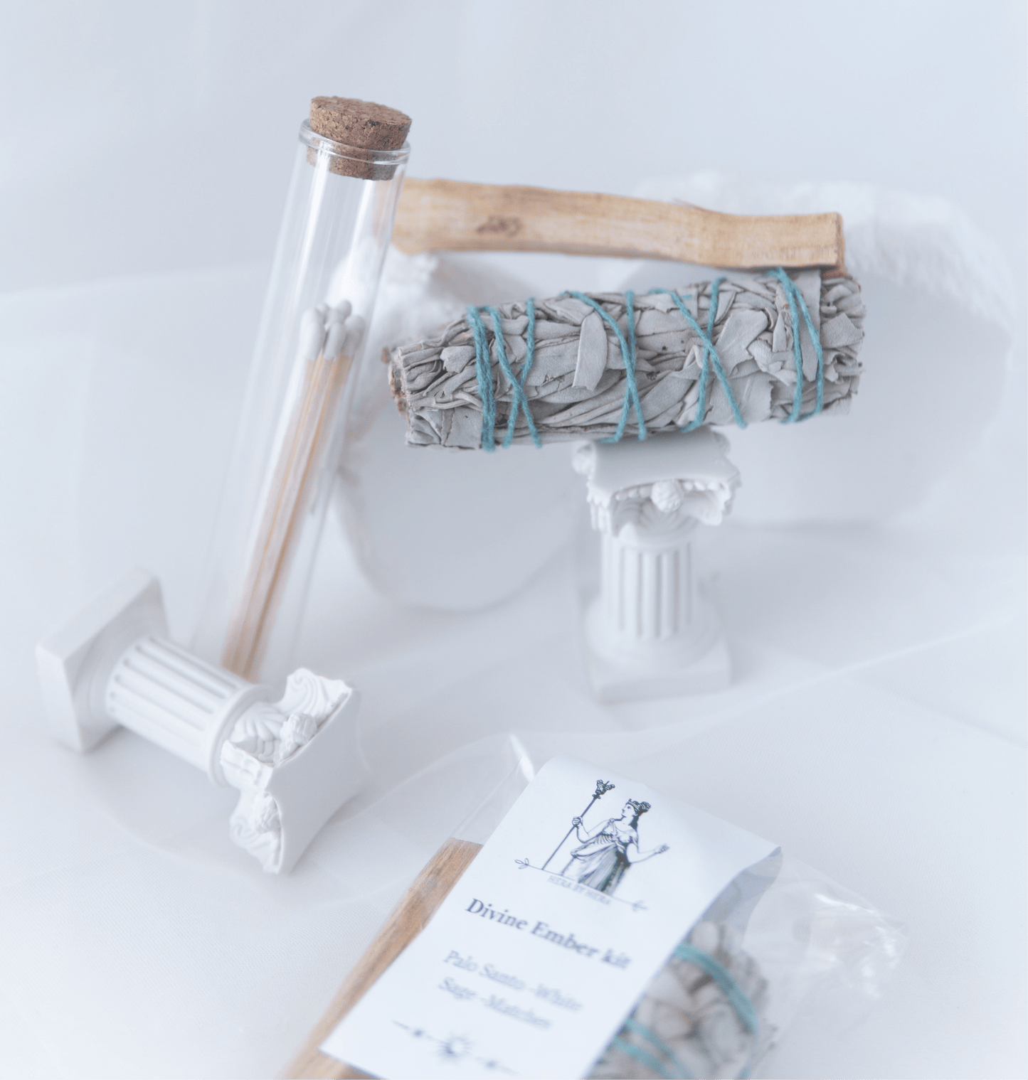 Sacred Smoke Trio– Sage, Palo Santo and Matches Kit.