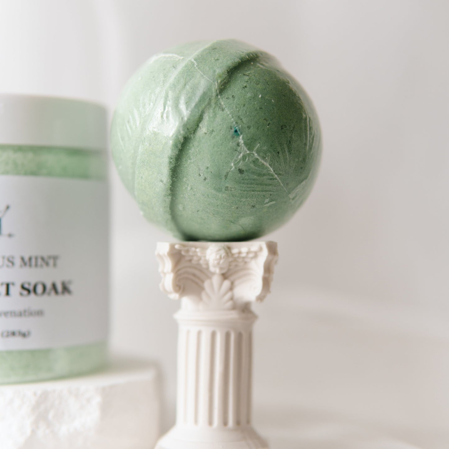 Eucalyptus Peppermint Epsom Salt Bath Set with invigorating spa essentials on display. Gifts For Her