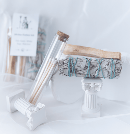 Sacred Smoke Trio– Sage, Palo Santo and Matches Kit.
