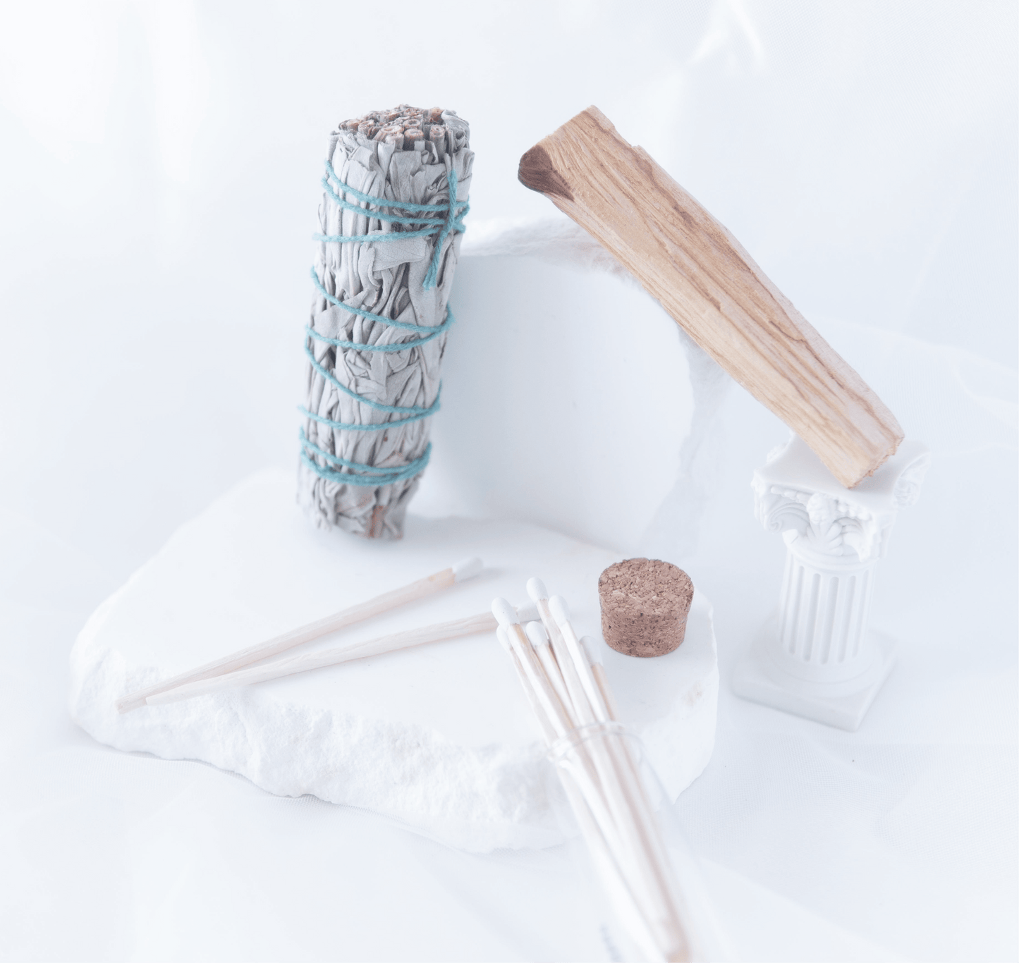 Sacred Smoke Trio– Sage, Palo Santo and Matches Kit.