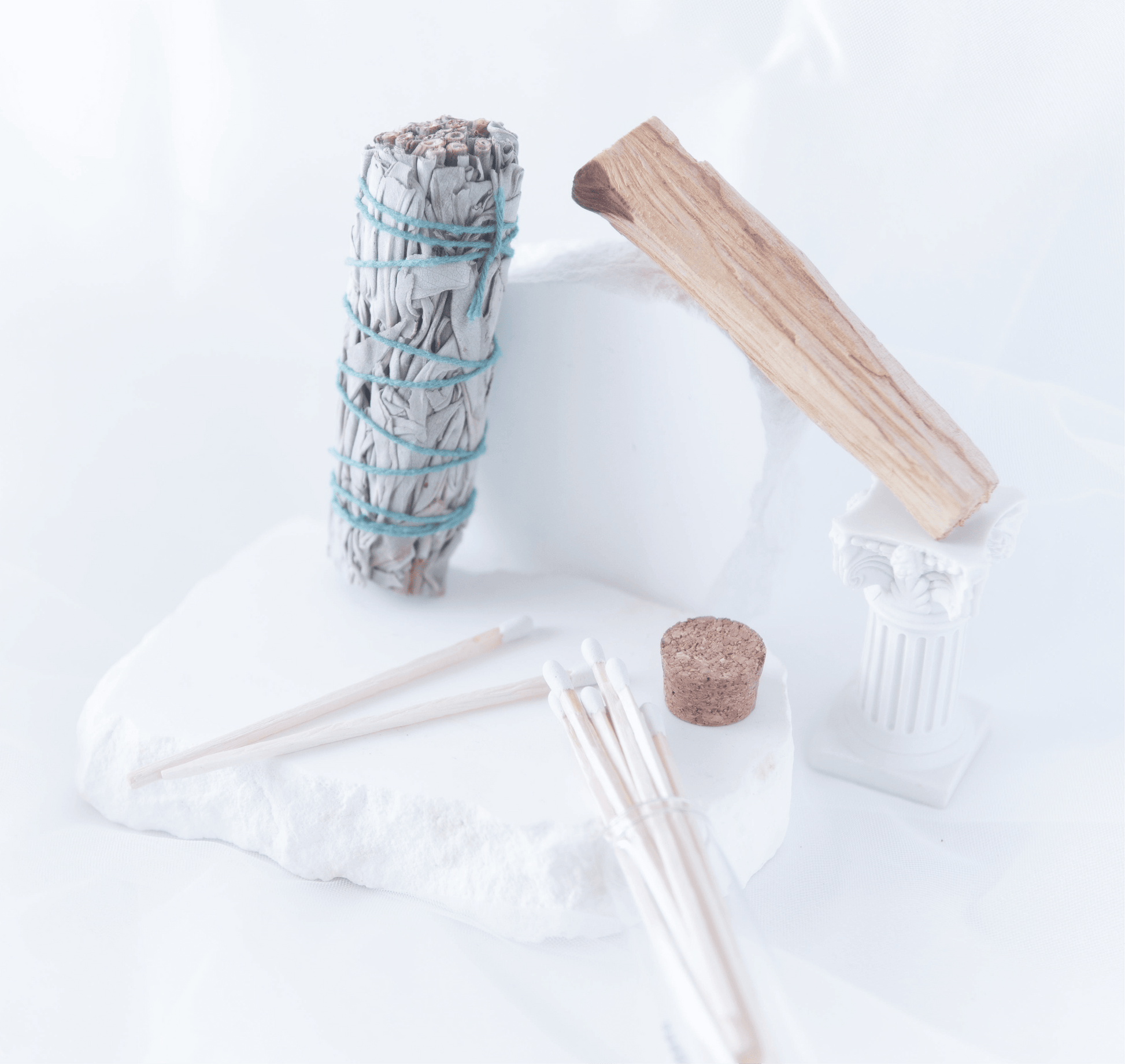Sacred Smoke Trio– Sage, Palo Santo and Matches Kit.