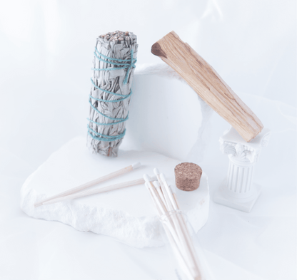 Sacred Smoke Trio– Sage, Palo Santo and Matches Kit.