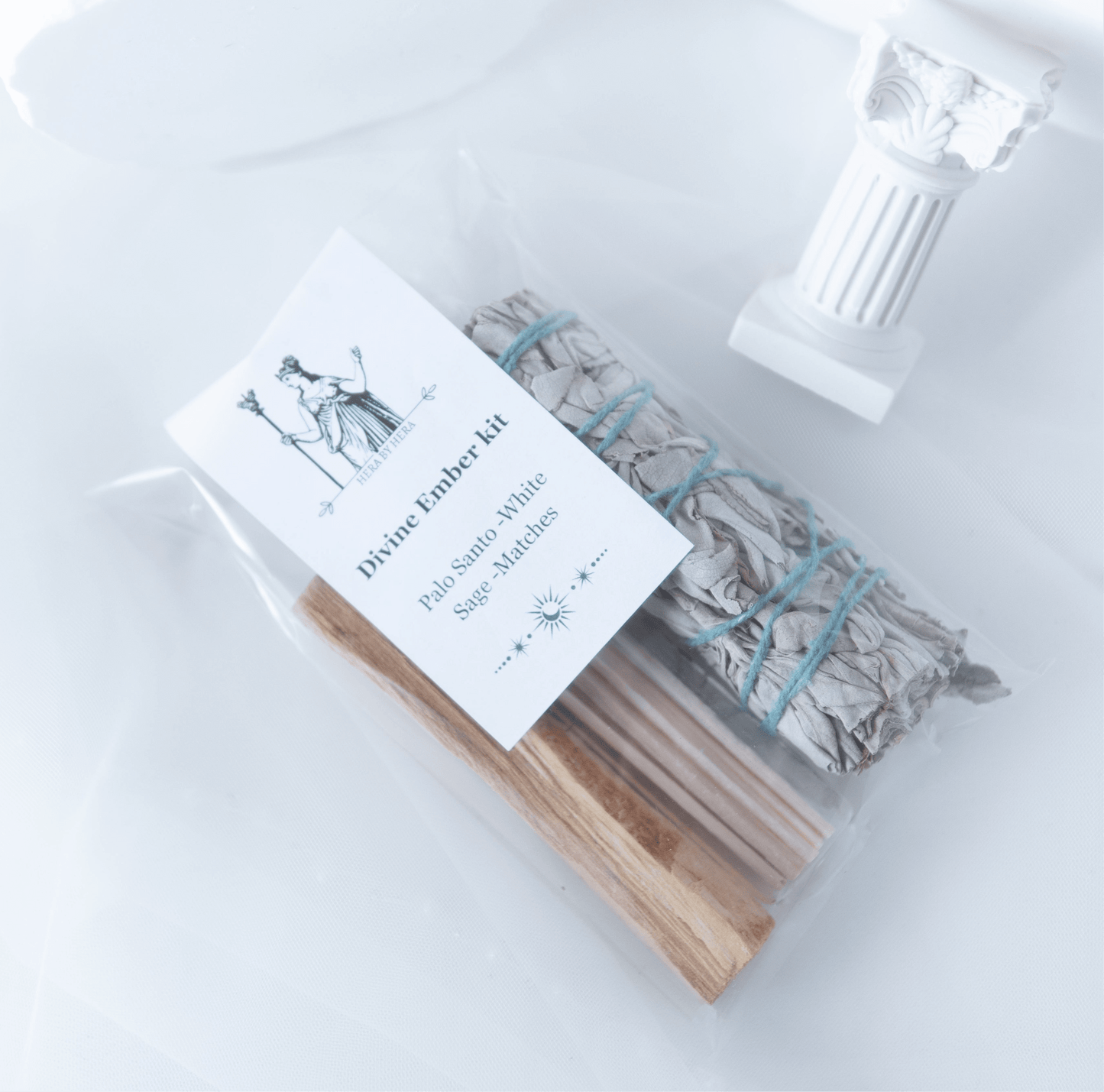 Sacred Smoke Trio– Sage, Palo Santo and Matches Kit.