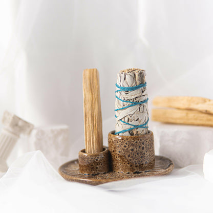 Divine Ritual Kit – Lavender Bath Salt Shot, Palo Santo, Sage & Long Matches.