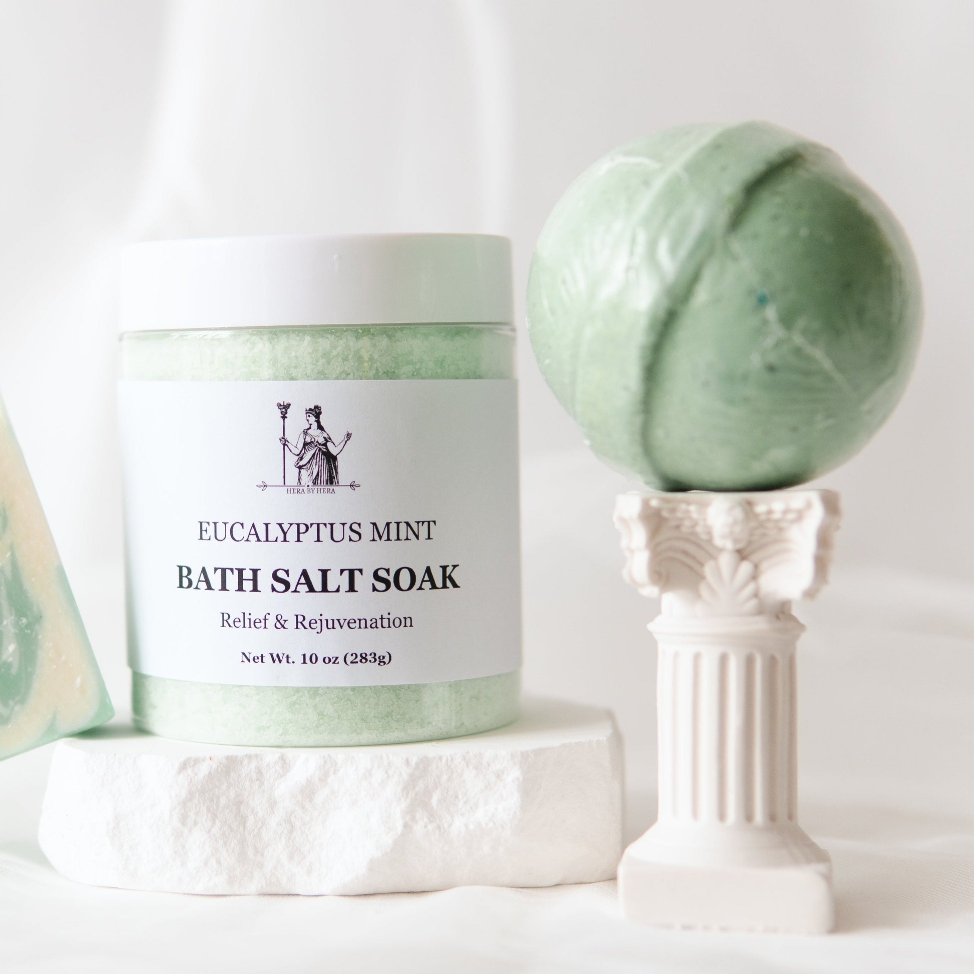 Eucalyptus Peppermint Epsom Salt Bath Set for a refreshing spa ritual.  Gifts For Her