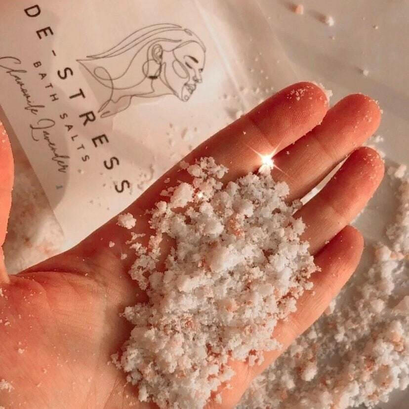 Soothing Bath Soak, Chamomile Lavender, with Himalayan Pink Salt and Coconut Oil | 8 oz.