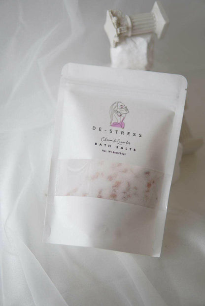 Soothing Bath Soak, Chamomile Lavender, with Himalayan Pink Salt and Coconut Oil | 8 oz.