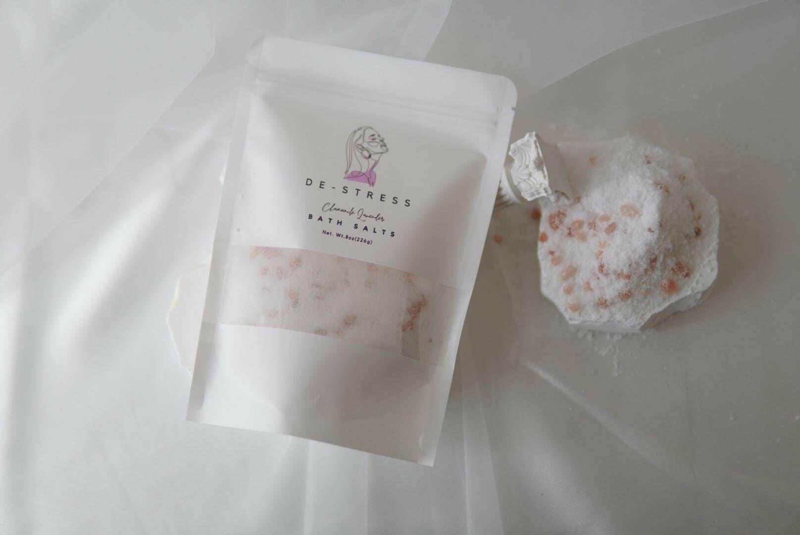 Soothing Bath Soak, Chamomile Lavender, with Himalayan Pink Salt and Coconut Oil | 8 oz.